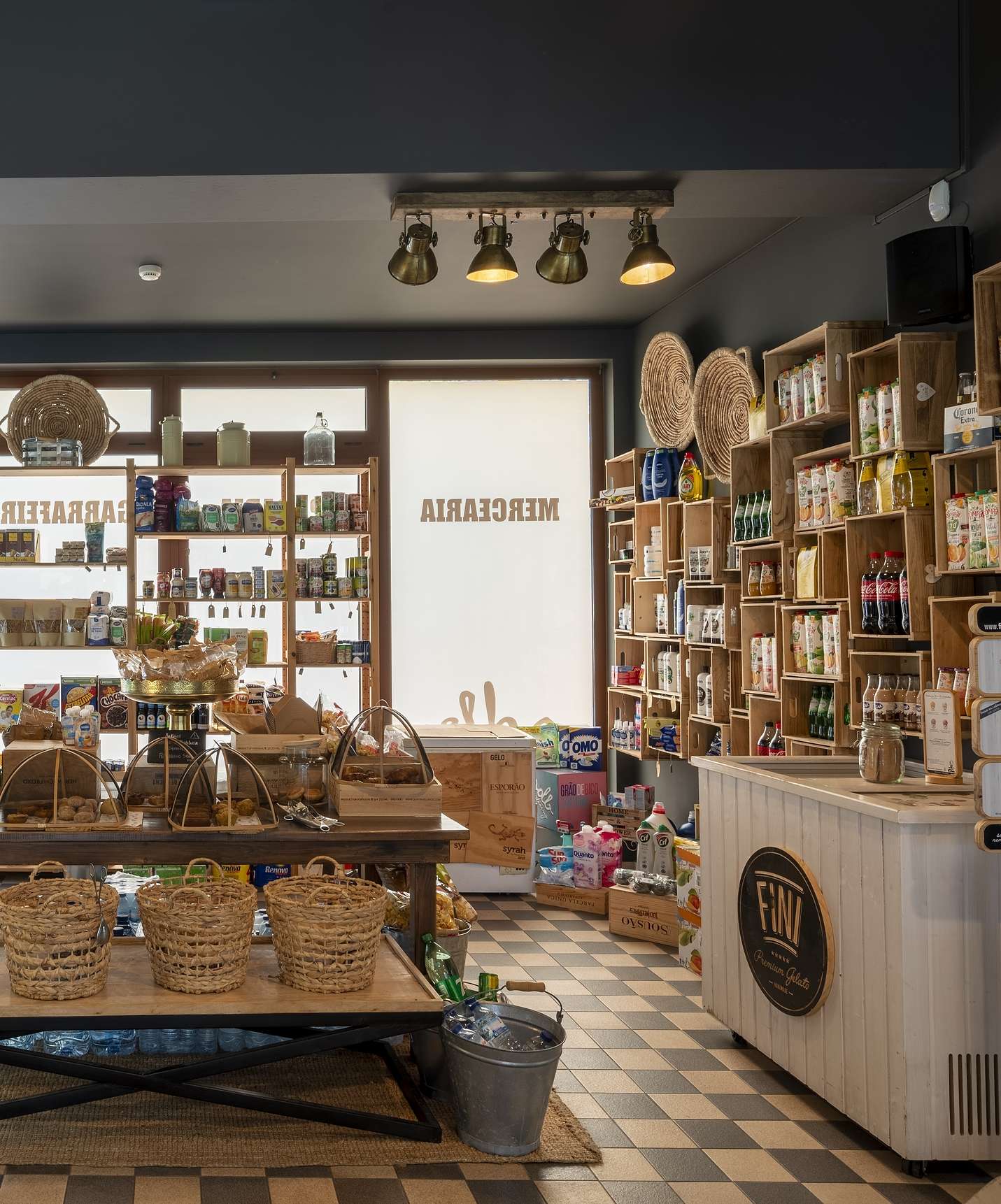 Grocery store at Pestana Tróia Eco Resort with shelves full of goods for a worry-free vacation