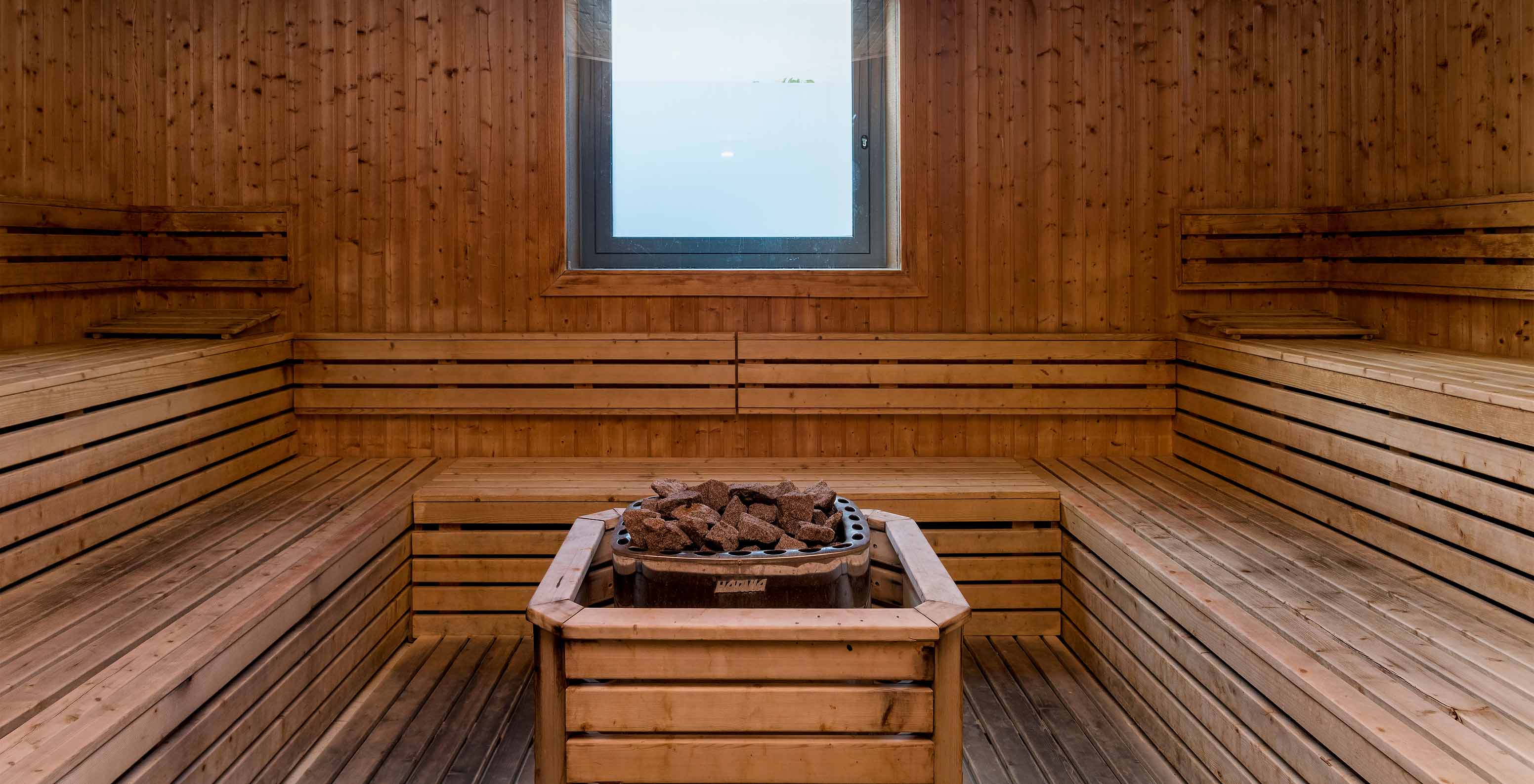 Sauna em madeira no Pestana Porto Santo, Hotel com Tudo Incluído e Spa no Porto Santo